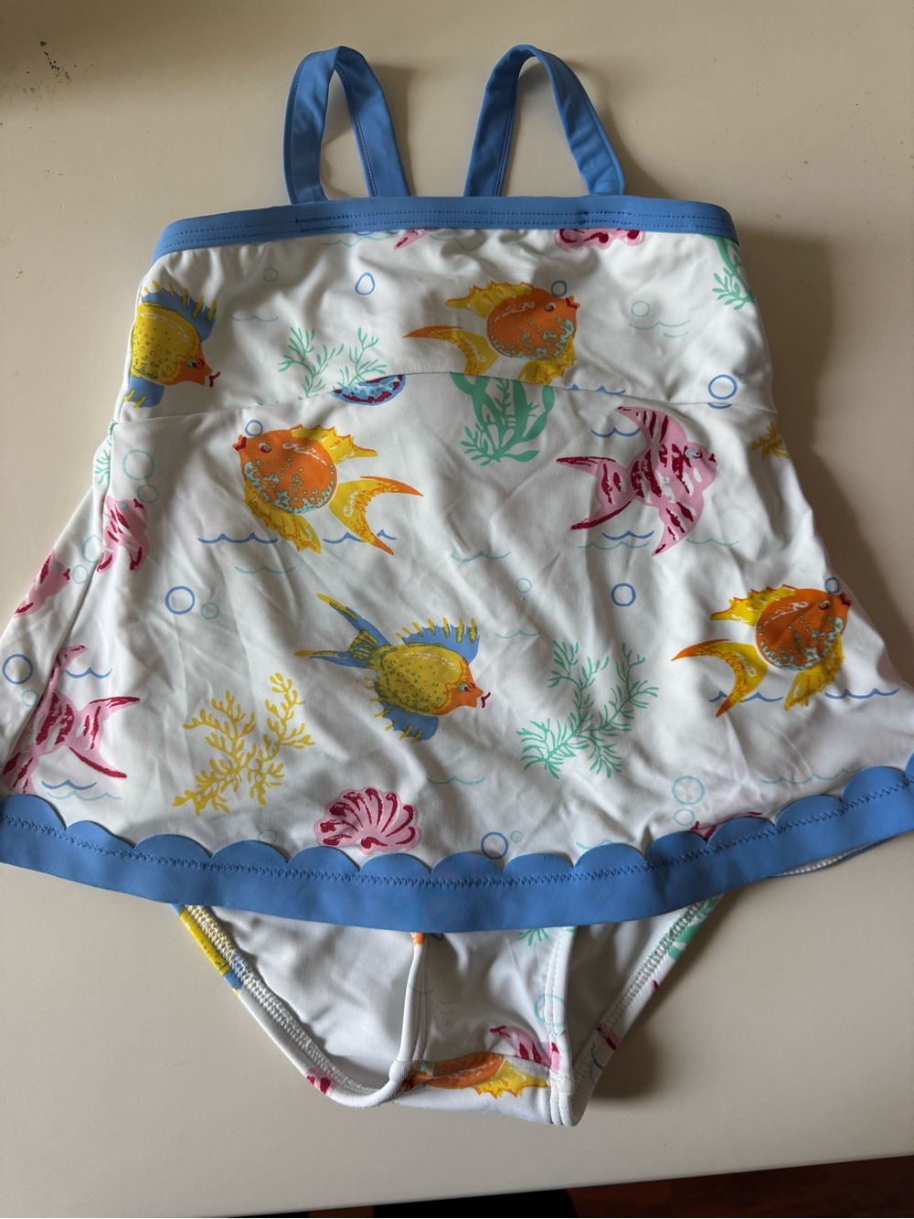 Sanctuary Scallop Swimsuit - Fripp Fishies with Barbados Blue